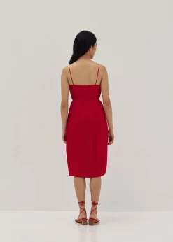Hattie Pleated Column Dress