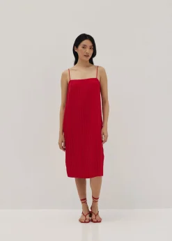 Hattie Pleated Column Dress