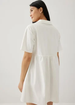 Heather Cotton Babydoll Shirt Dress
