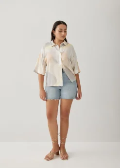 Helene Relaxed Button Down Shirt in Simple Pleasures