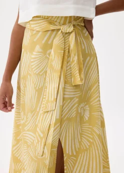 High Waist A-line Wrap Skirt in Kekana