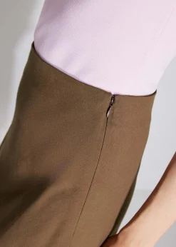 High Waist Bias Cut Midaxi Skirt