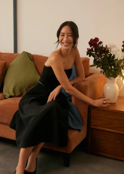 High Waist Flare Midi Skirt