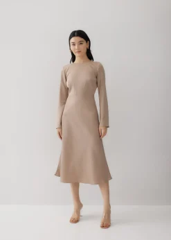 Hyacinth Padded Satin Low Back Dress