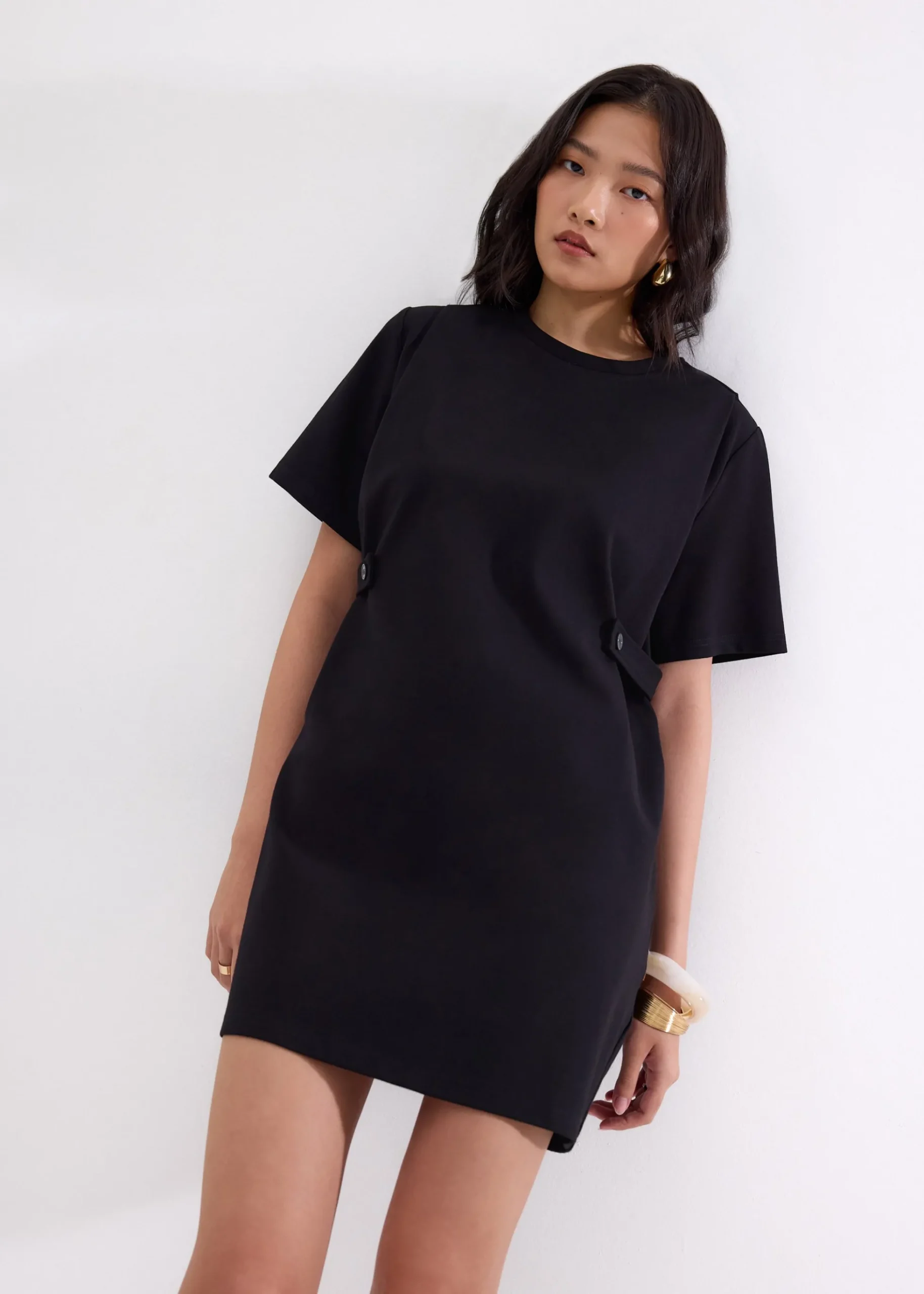 Hyacinth Round Neck A-line Mini Dress