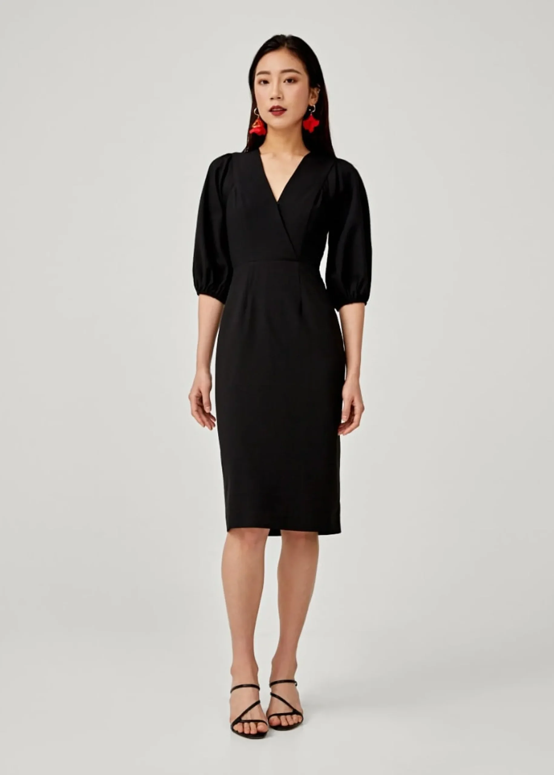 Hyacynthe Puff Sleeve Midi Dress