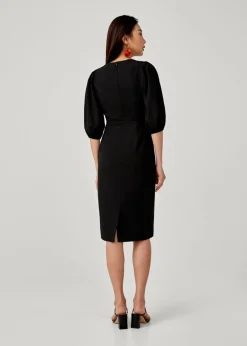 Hyacynthe Puff Sleeve Midi Dress