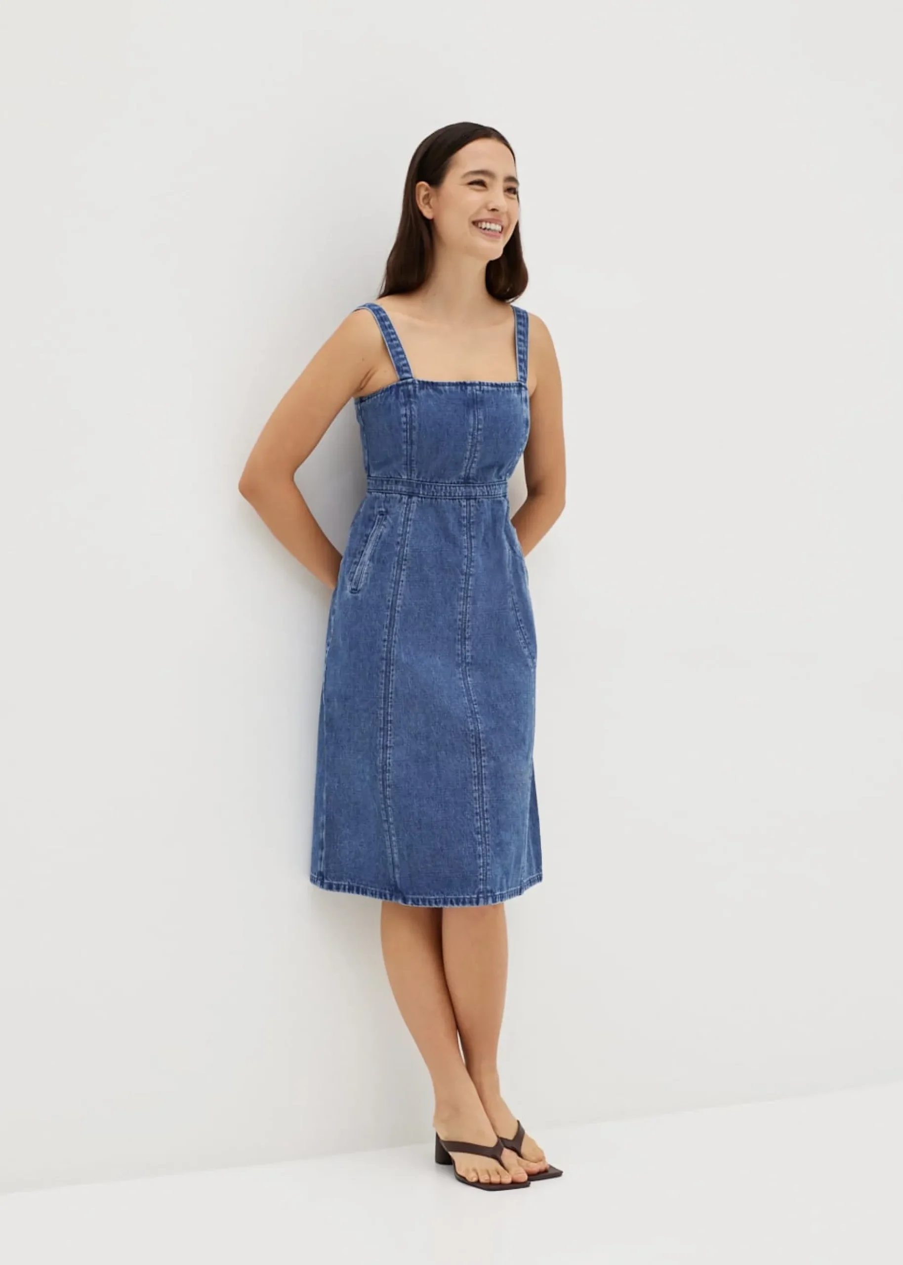 Irise Denim Panelled Pinafore