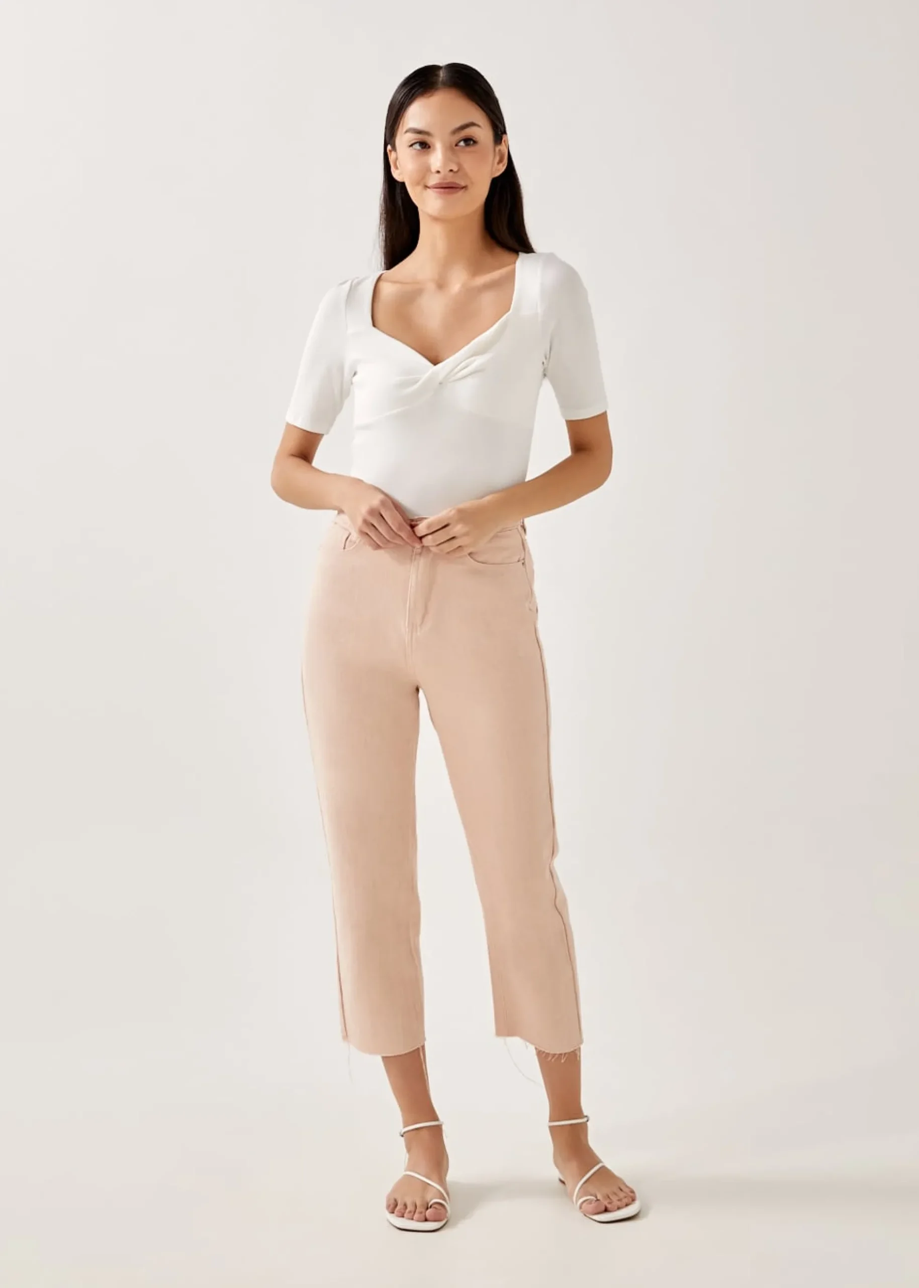 Isella Ribbed Knot Twist Top