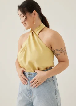 Isidra Satin Halter Top