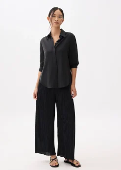 Ivy Satin Button Down Shirt