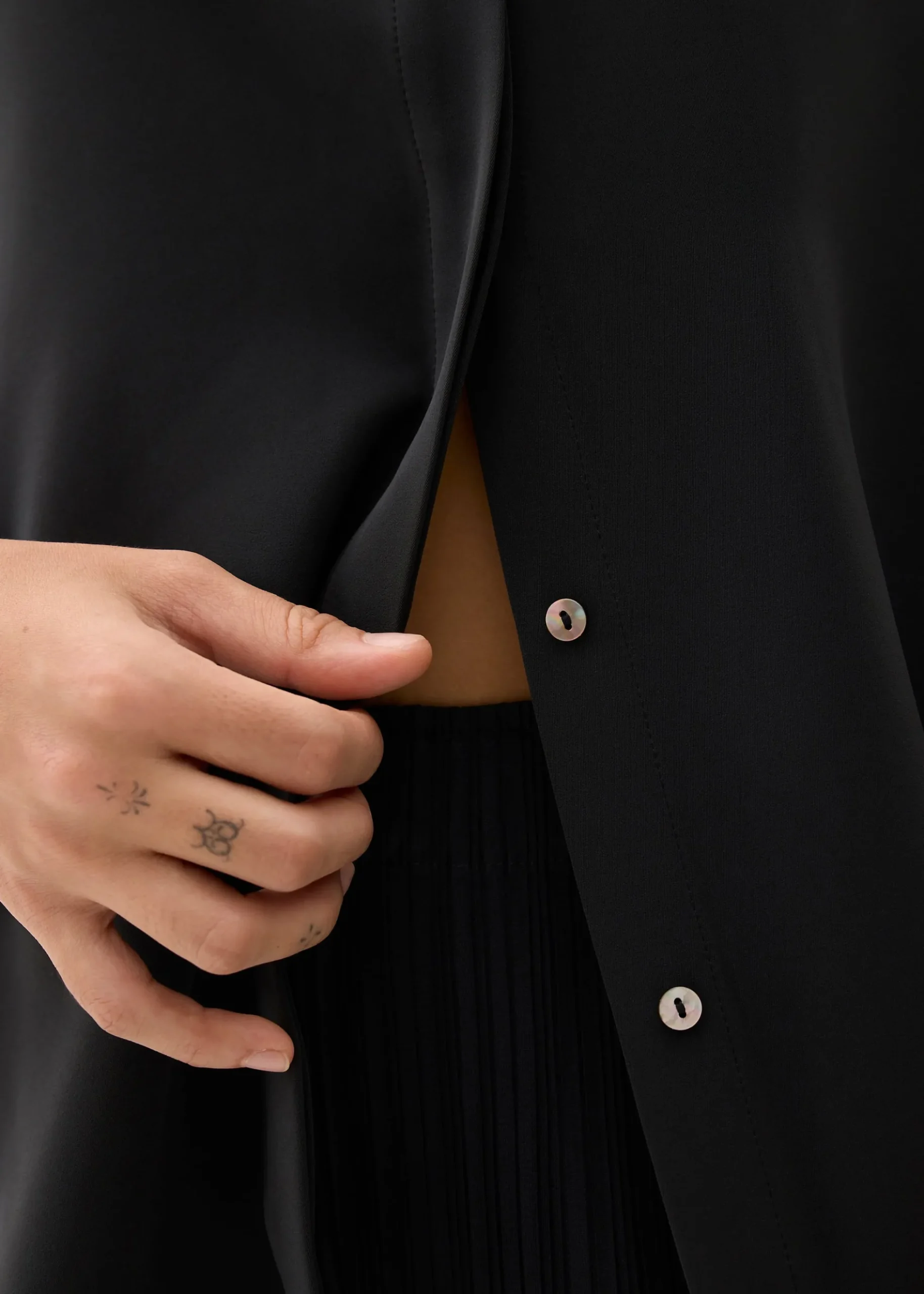 Ivy Satin Button Down Shirt