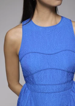 Jacquard Fit & Flare Midaxi Dress