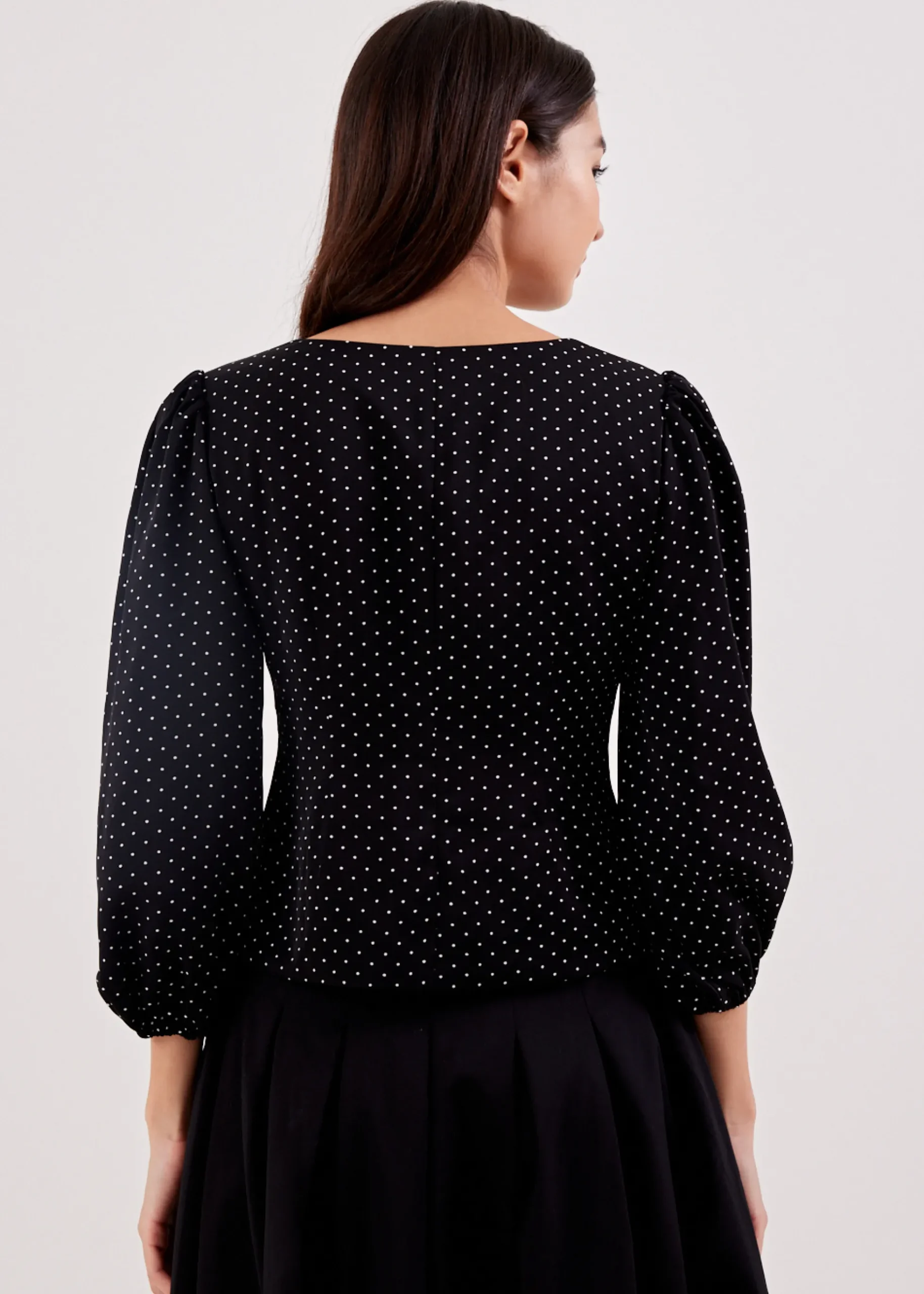 Jacque Polka Dot Button Down Top