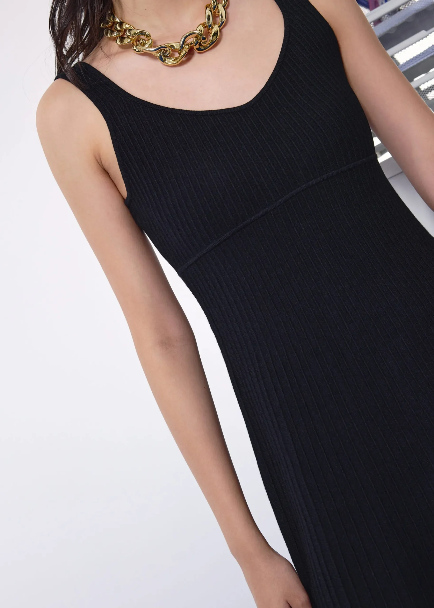 Janey Knit Sweetheart Fit & Flare Midi Dress