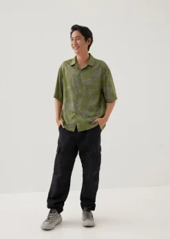 Jaxon Unisex Satin Collared Shirt in Opulent Florals