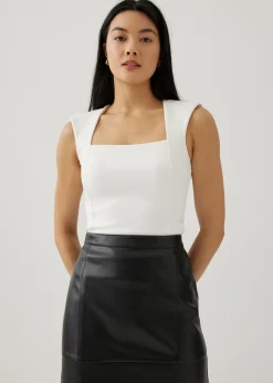 Jayne Padded Square Neck Bustier Top