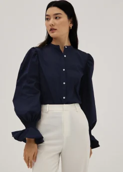 Jazleen Ruffle Cuff Relaxed Blouse
