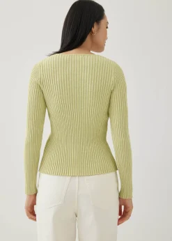 Jazmine Knit V-neck Flare Top