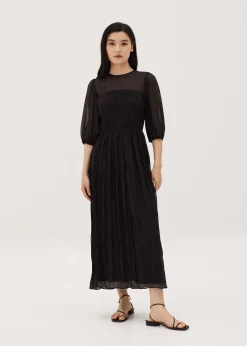 Jeanna Crinkled Fit & Flare Dress