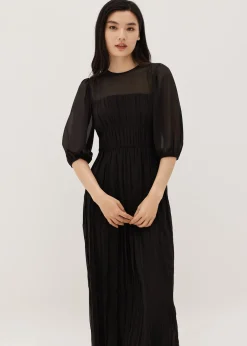 Jeanna Crinkled Fit & Flare Dress