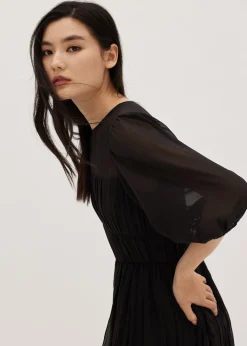 Jeanna Crinkled Fit & Flare Dress