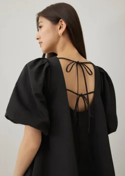 Jeddie Trapeze Puff Sleeve Dress