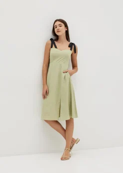 Jenica Smocked Tie Shoulder Dress