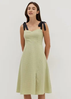 Jenica Smocked Tie Shoulder Dress