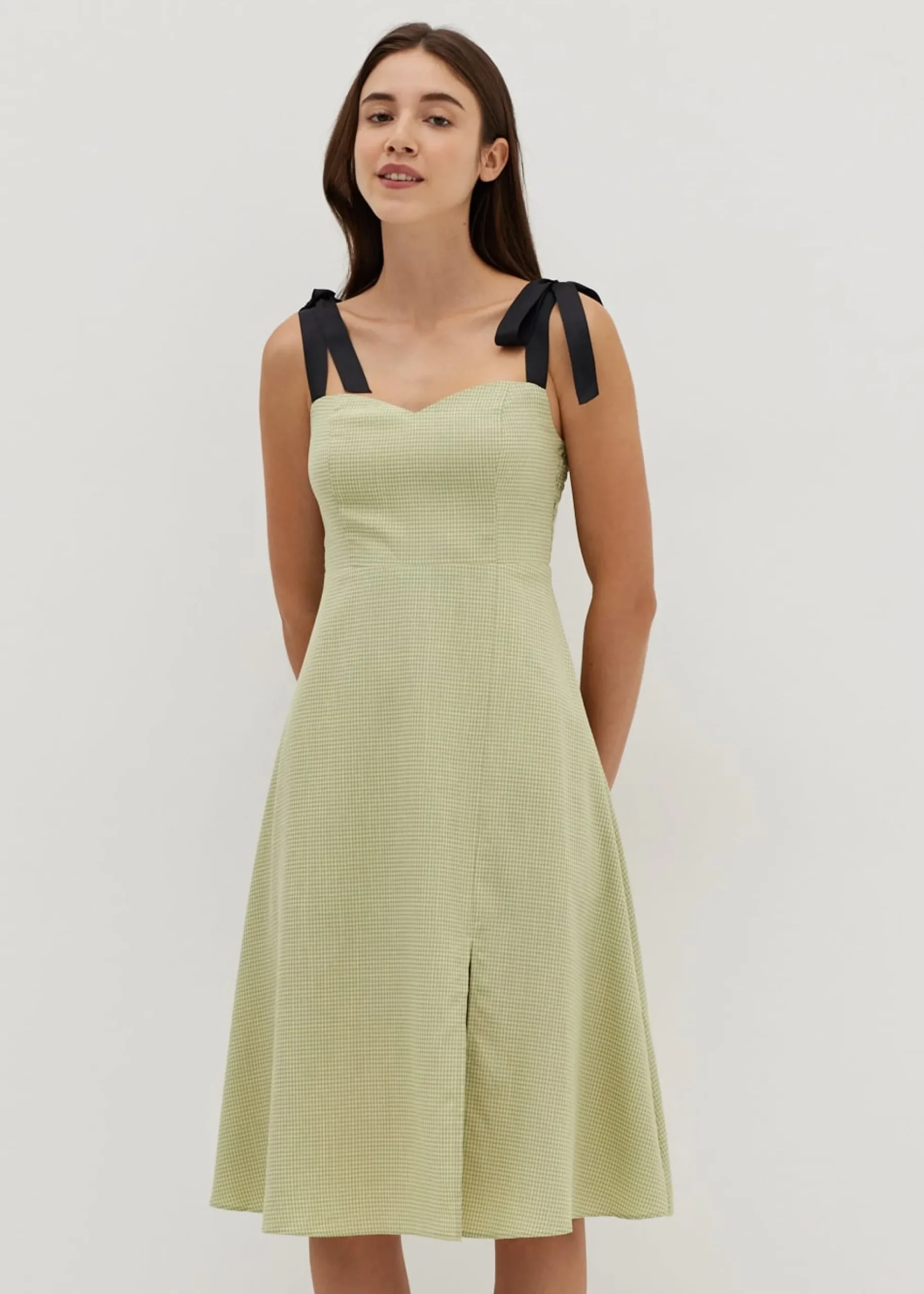 Jenica Smocked Tie Shoulder Dress