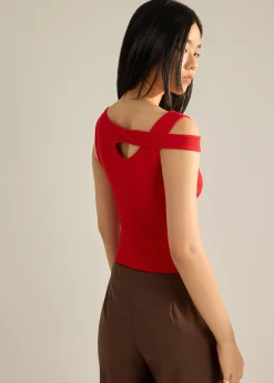 Jersey Asymmetric Cut Out Tank