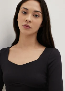 Jersey Sweetheart Long Sleeve Top
