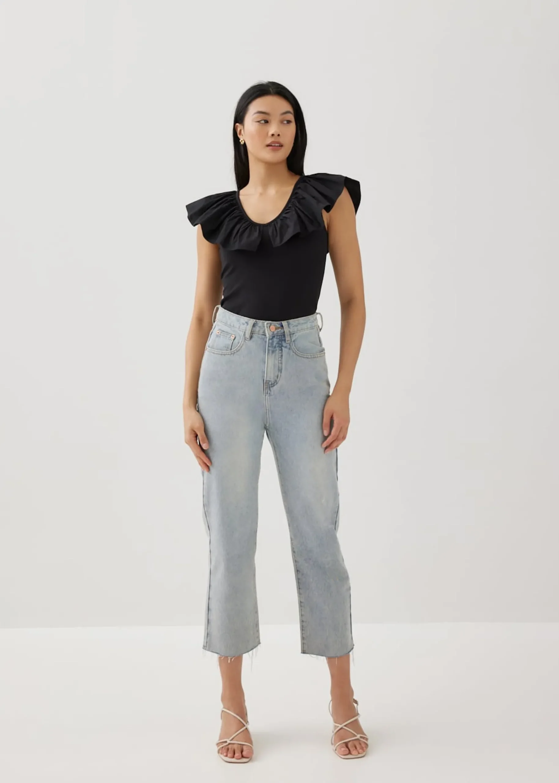 Jewell Fitted Ruffle Top