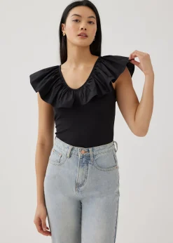 Jewell Fitted Ruffle Top