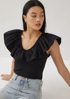 Jewell Fitted Ruffle Top