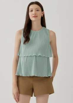 Jezebel Pleat Shell Top