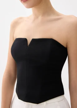 Jia Notched Bustier Top