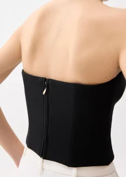 Jia Notched Bustier Top