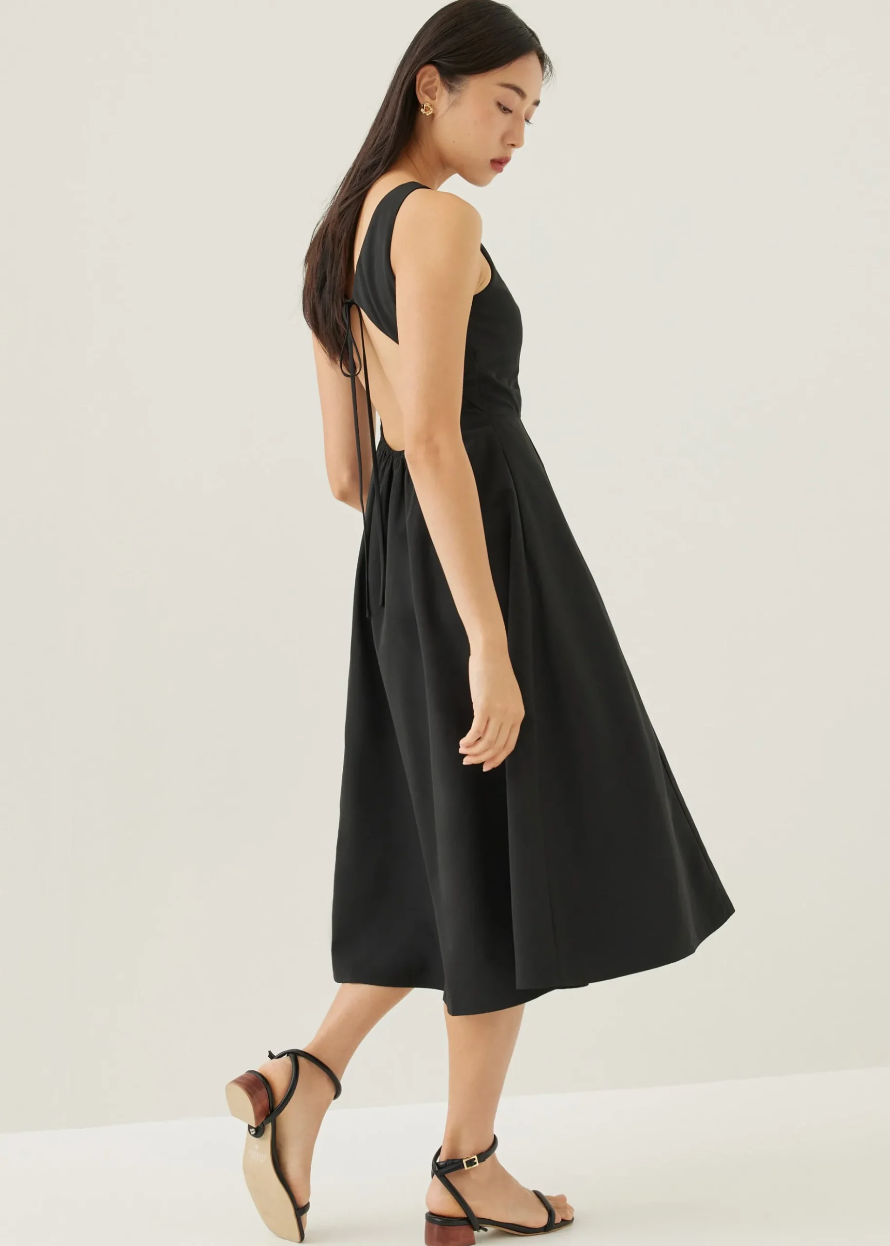 Jica Padded Fit & Flare Midi Dress