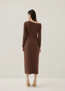 Jinri Asymmetric Bodycon Midi Dress