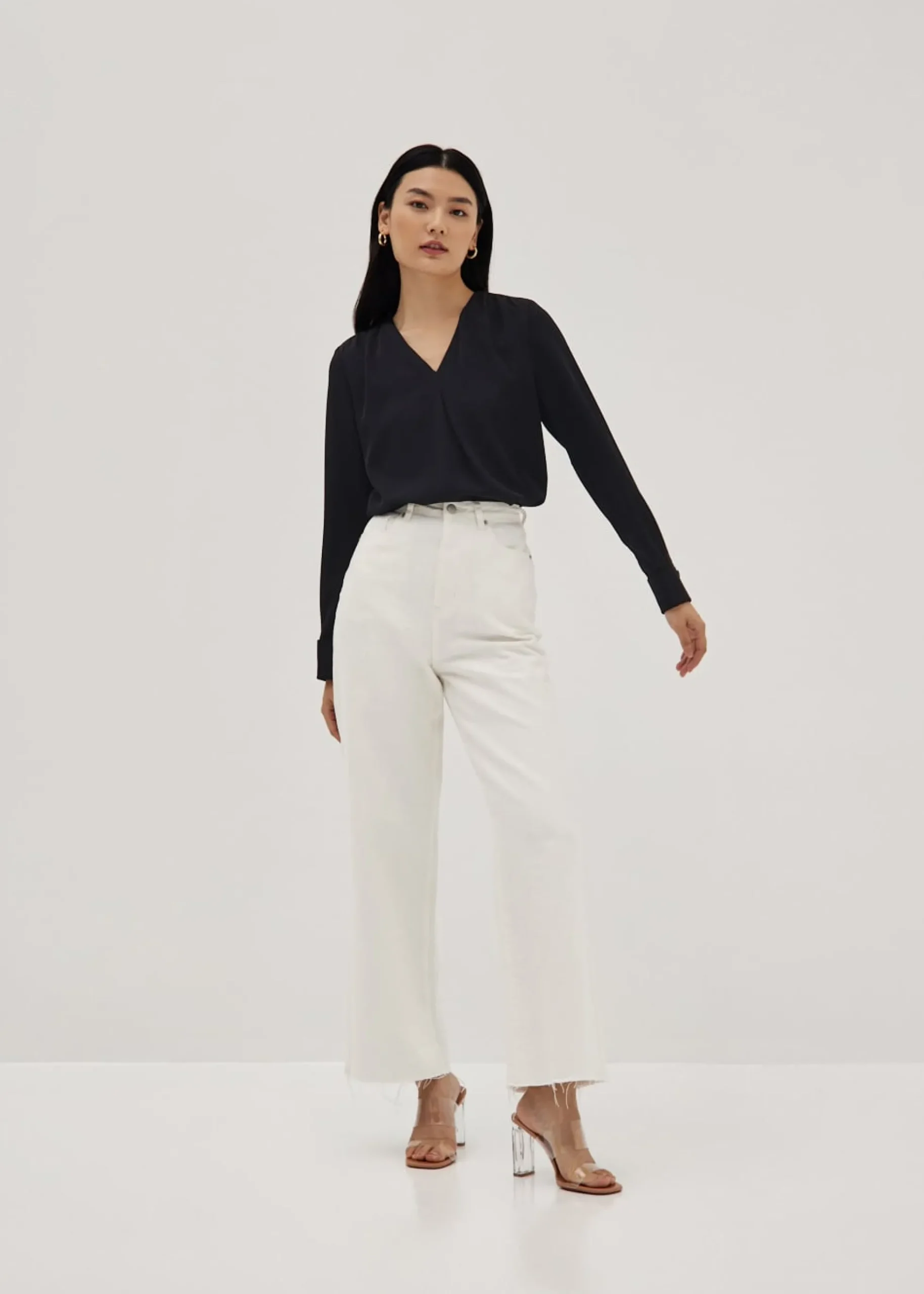 Joan Cross Front Crepe Blouse