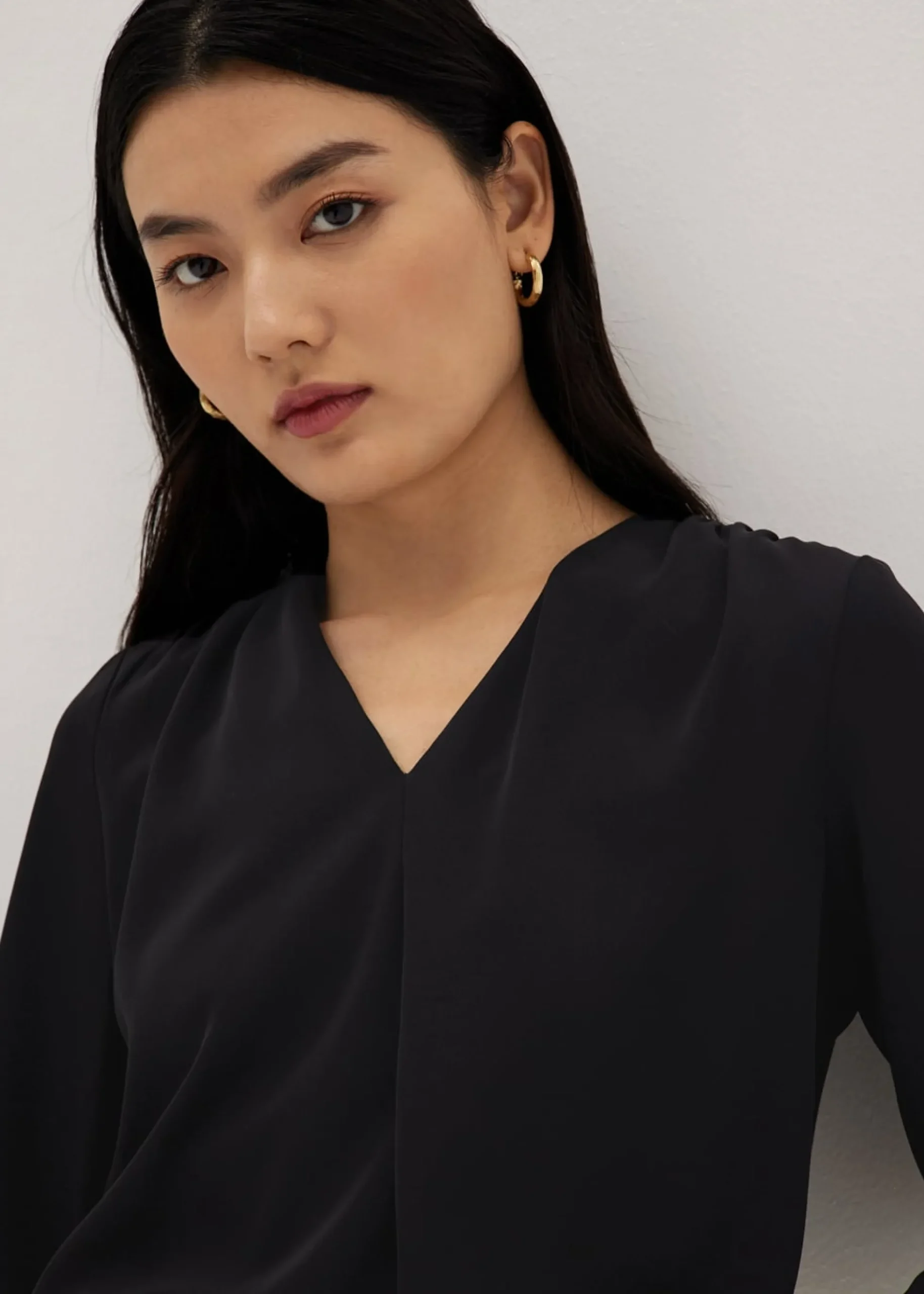 Joan Cross Front Crepe Blouse