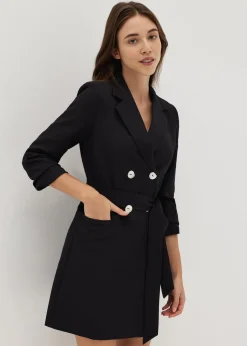 Joella Double Breasted Tuxedo Dress