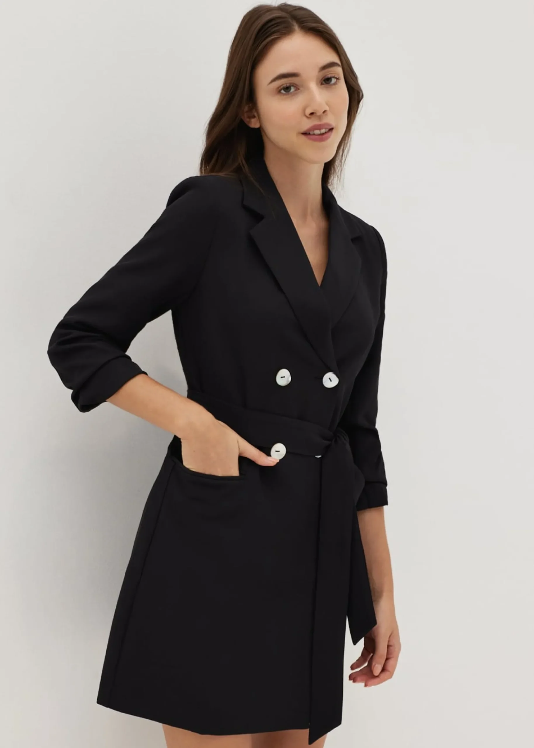 Joella Double Breasted Tuxedo Dress