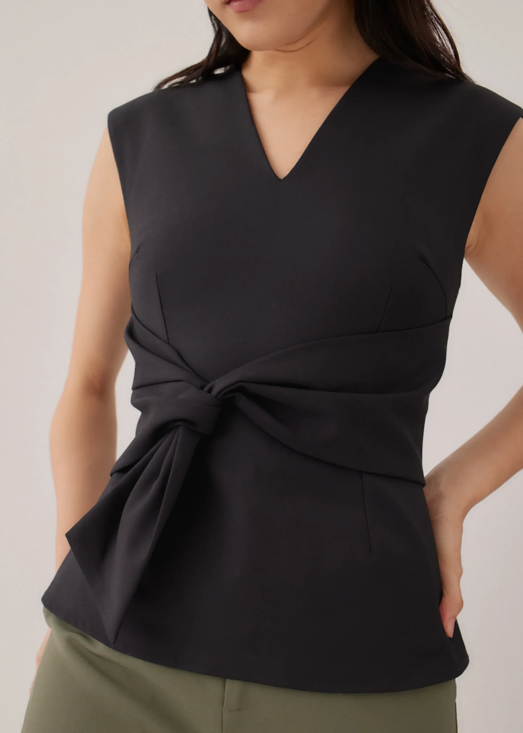 Jolina Padded Tie Waist Top