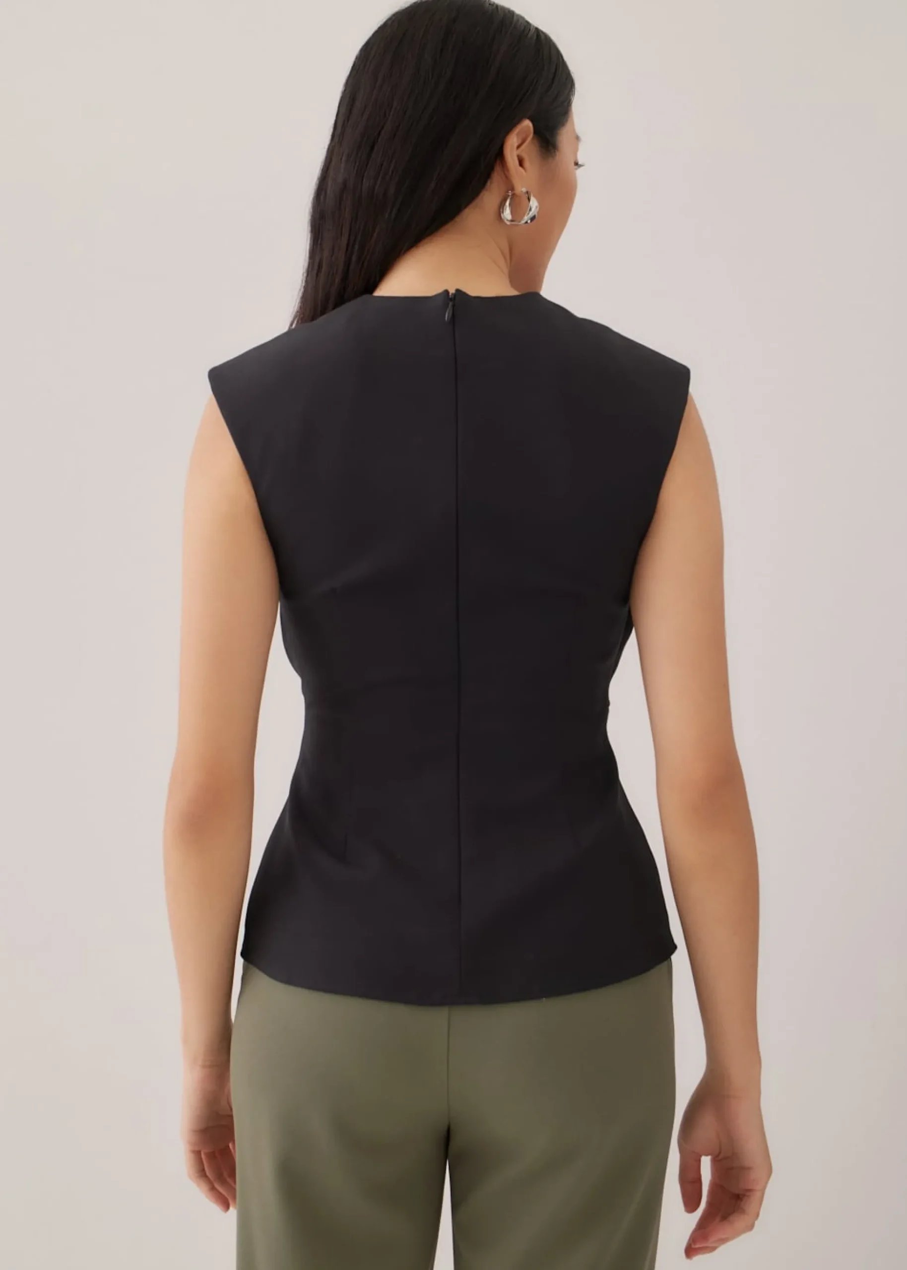 Jolina Padded Tie Waist Top