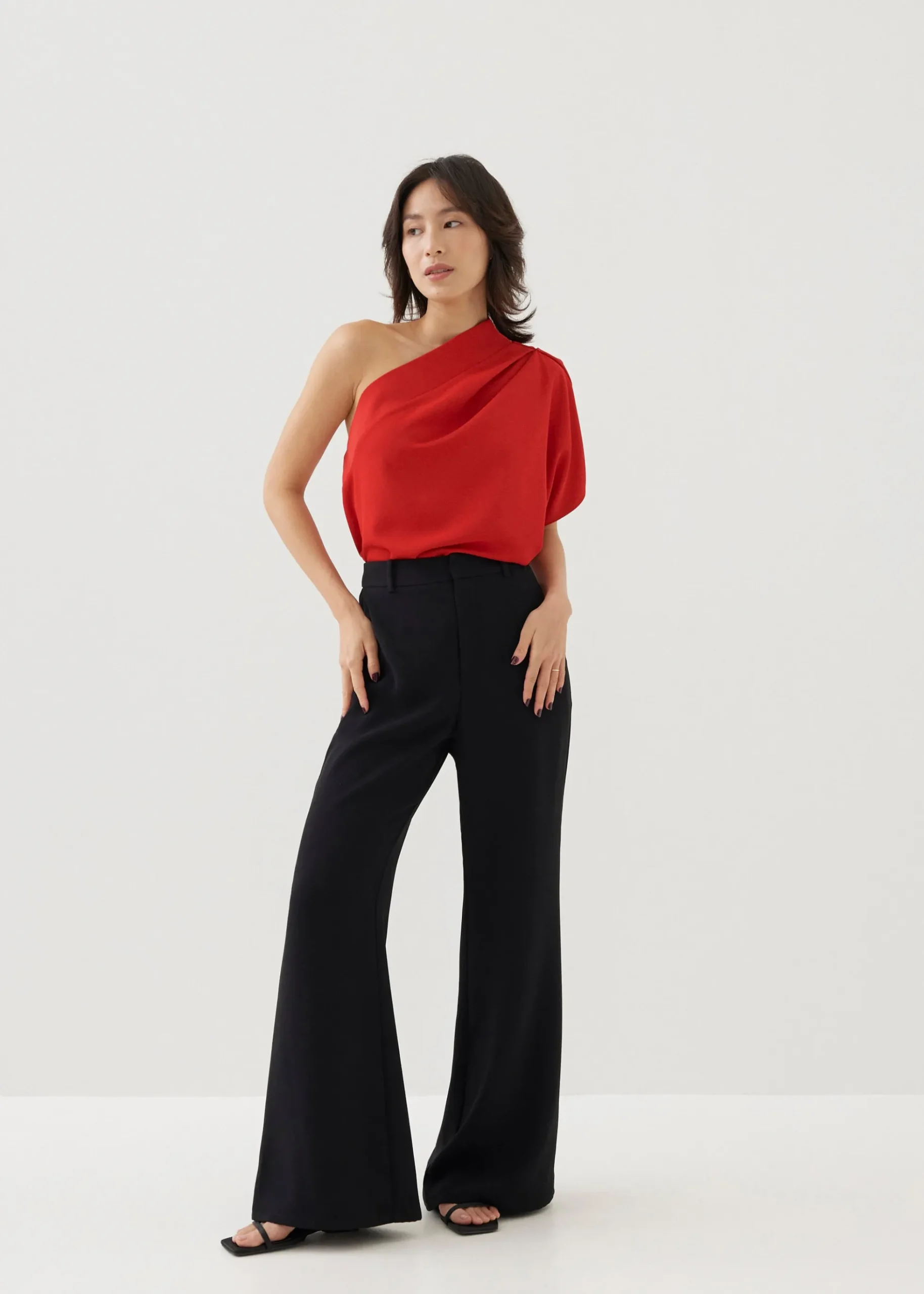 Jonan Asymmetric Drape Blouse