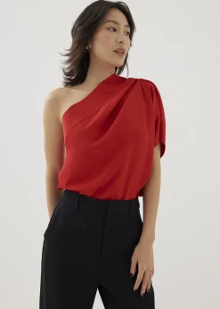 Jonan Asymmetric Drape Blouse