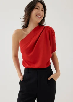 Jonan Asymmetric Drape Blouse