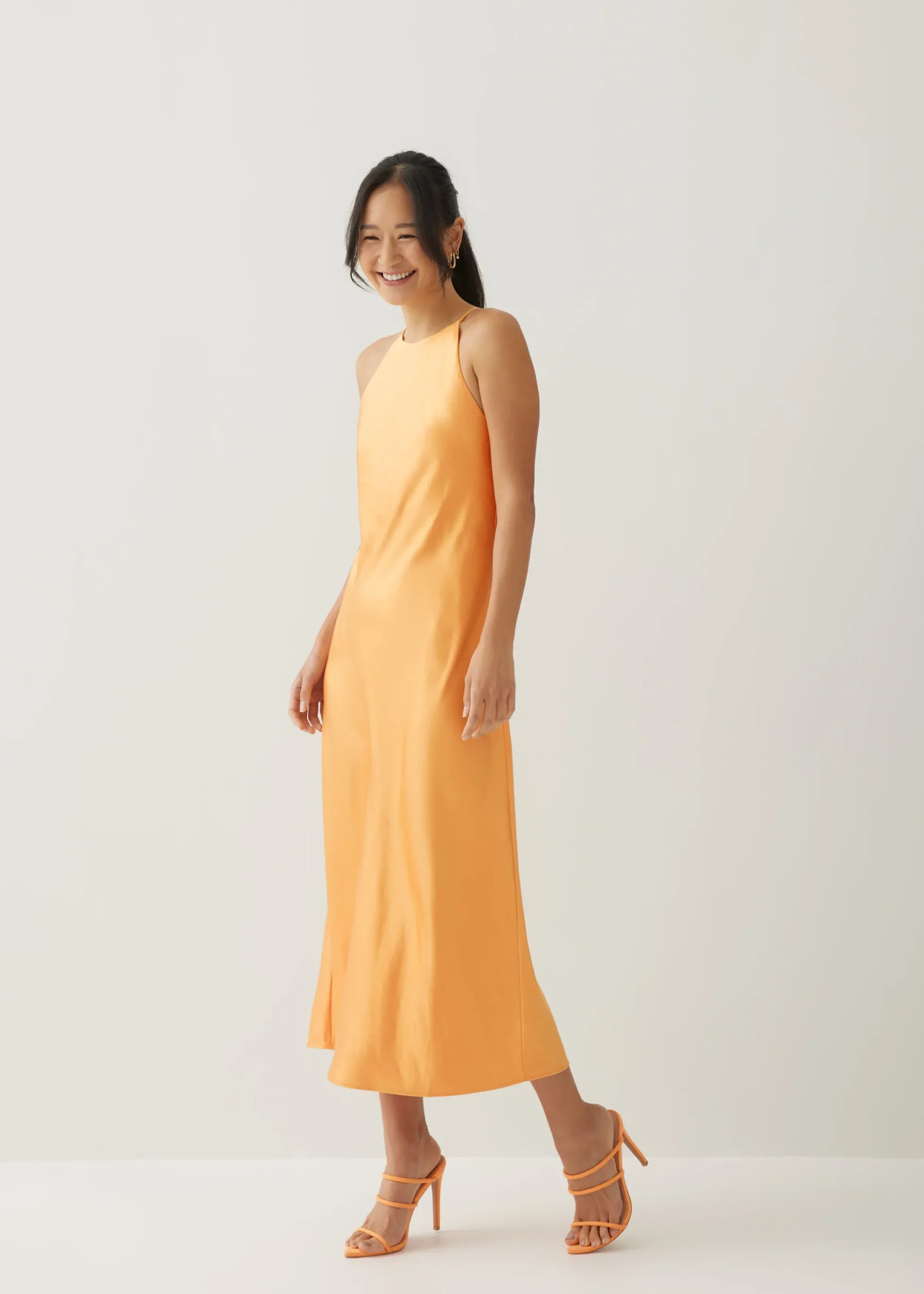Jorelle Satin A-line Midaxi Dress